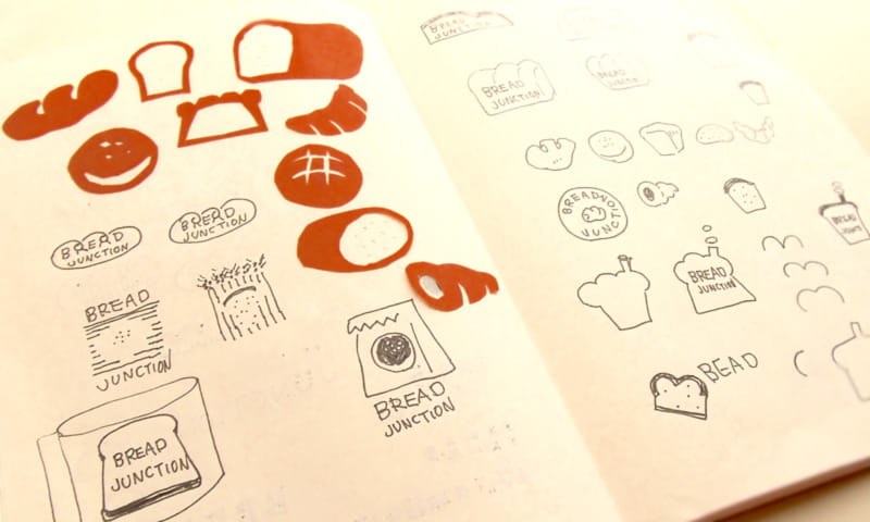 ロゴのラフスケッチ写真その2