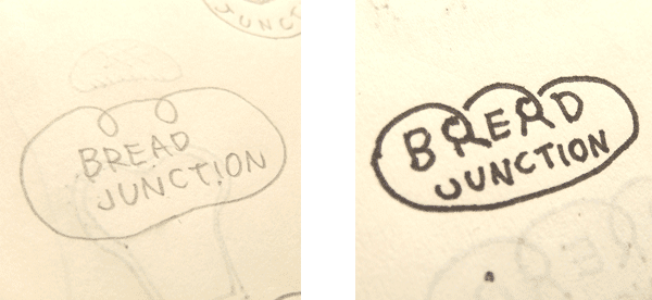 ロゴのラフスケッチ写真その3