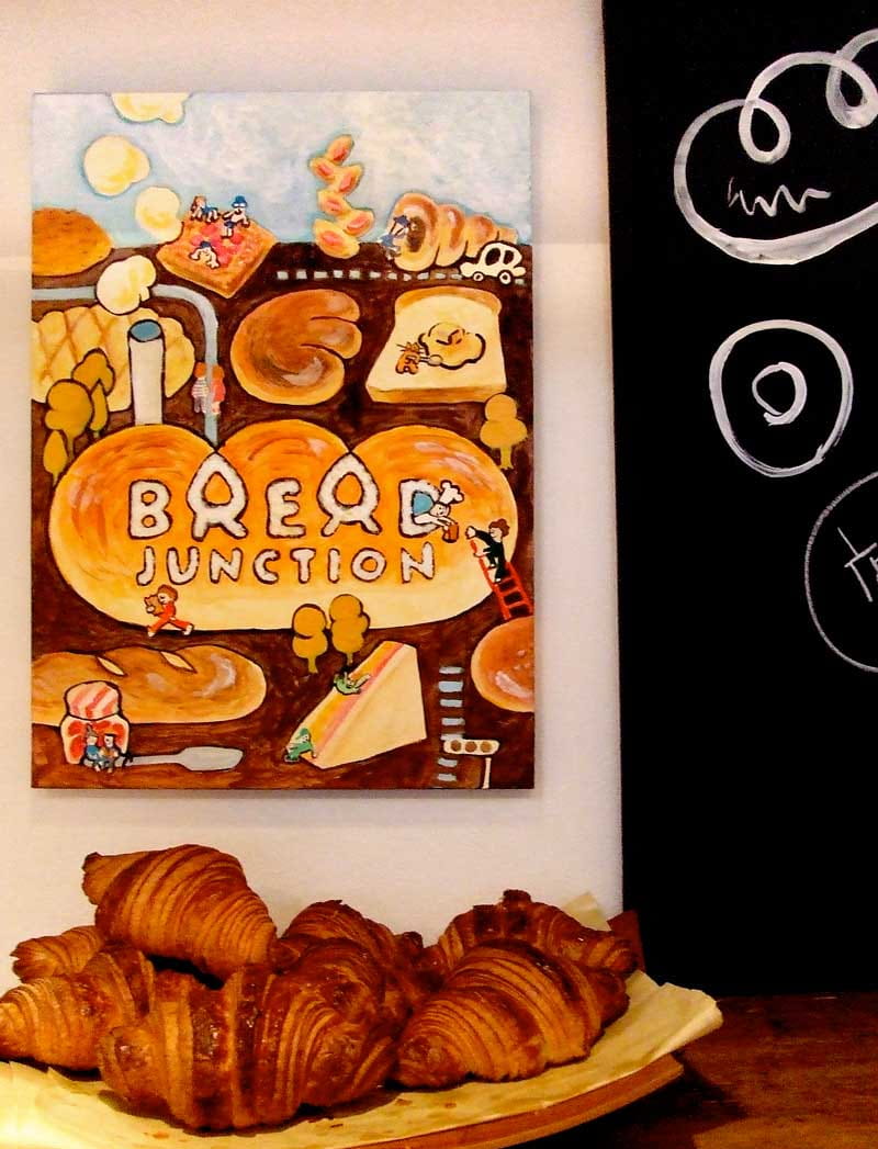 BREAD JUNCTIONのロゴをモチーフにしたアクリル画